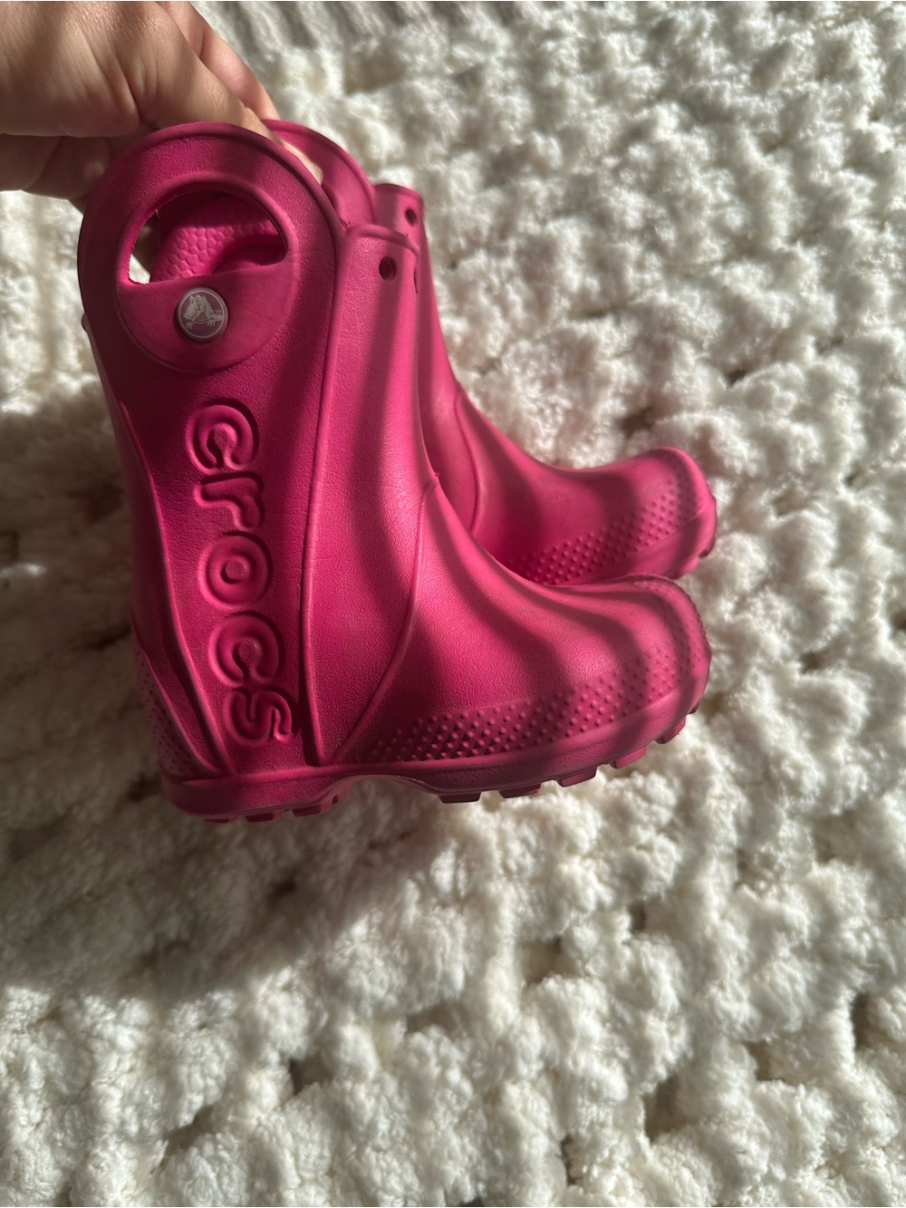 |CROCS| Kids Hot Pink Waterproof Rain Boots